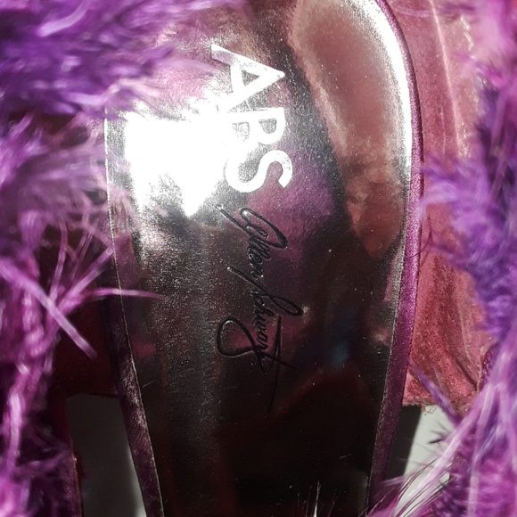 ABS Allen Schwartz Ciera Feathered High Heel San - Picture 7 of 8